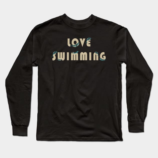 Love swimming with dolphins and whales Long Sleeve T-Shirt by Nosa rez